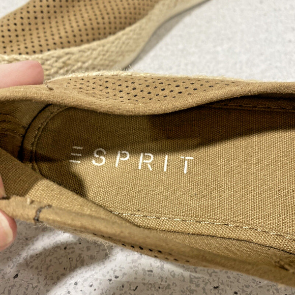 Esprit Nadine Espadrille Flats US 7.5M Tan Faux Suede Textile Uppers Casual Shoe - Picture 6 of 11